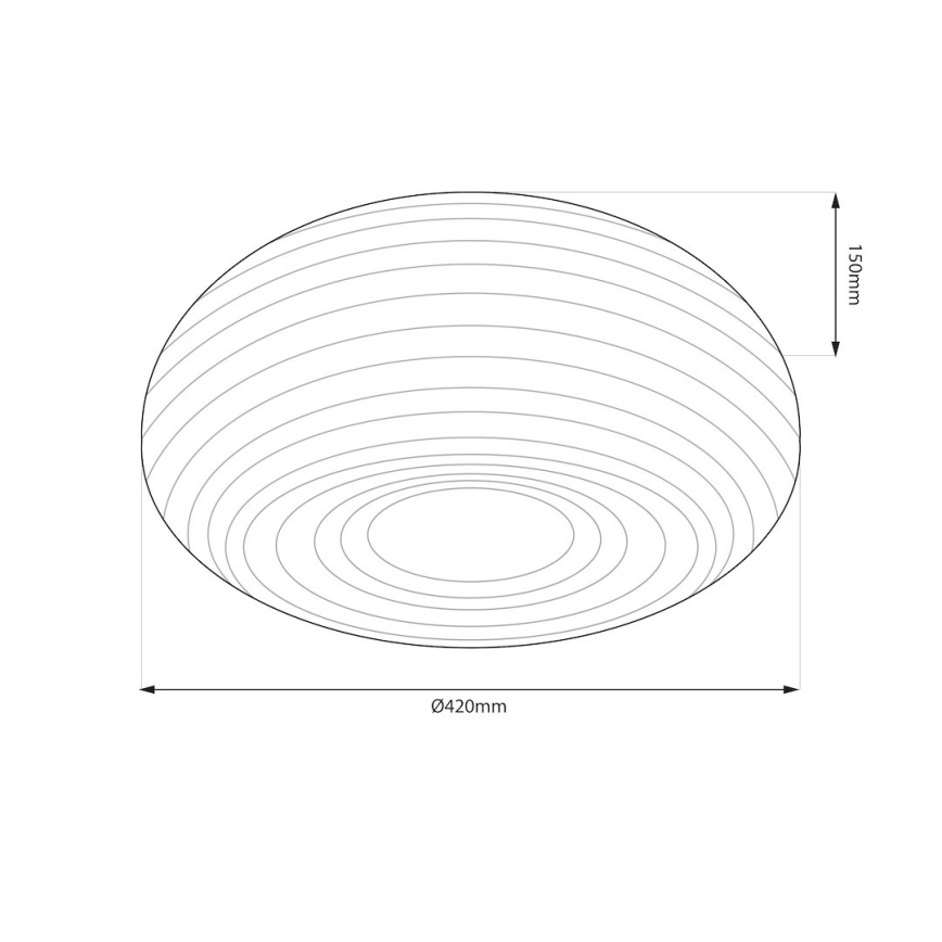 Deckenleuchte PULSO 3xE27/15W/230V Ø 42 cm weiß