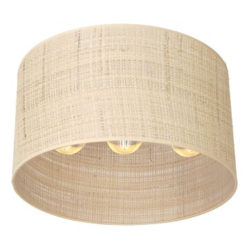 Deckenleuchte RATTAN, aufgesetzt, 3xE27/60W/230V, Rattan