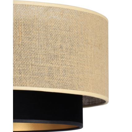 Deckenleuchte SARTA 1xE27/60W/230V Ø 45 cm schwarz/Jute