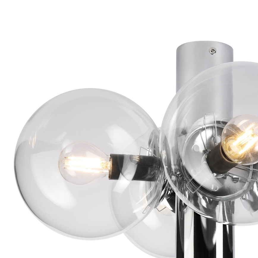 Deckenleuchte SFERIO 4xE14/5W/230V glänzender Chrom/klares Glas