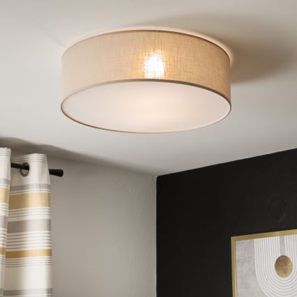 Deckenleuchte SIRJA 2xE27/15W/230V Ø 45 cm Beige