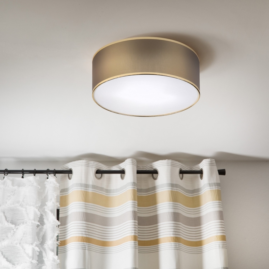 Deckenleuchte SIRJA DOUBLE 2xE14/15W/230V Ø 35 cm braun/gold