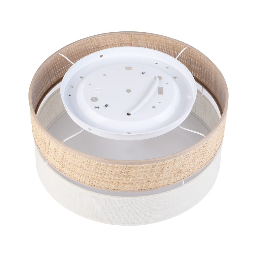 Deckenleuchte SIRJA DOUBLE BOHO 2xE14/15W/230V Ø 35 cm beige/creme