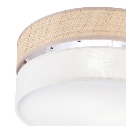Deckenleuchte SIRJA DOUBLE BOHO 2xE14/15W/230V Ø 35 cm beige/creme