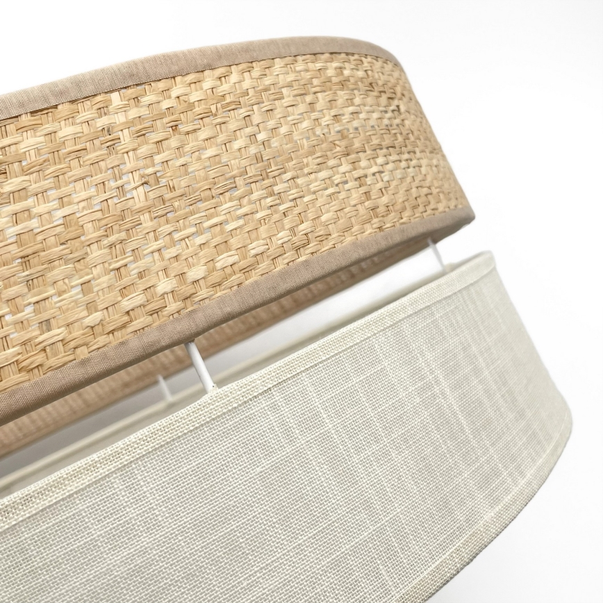 Deckenleuchte SIRJA DOUBLE BOHO 2xE14/15W/230V Ø 35 cm beige/creme