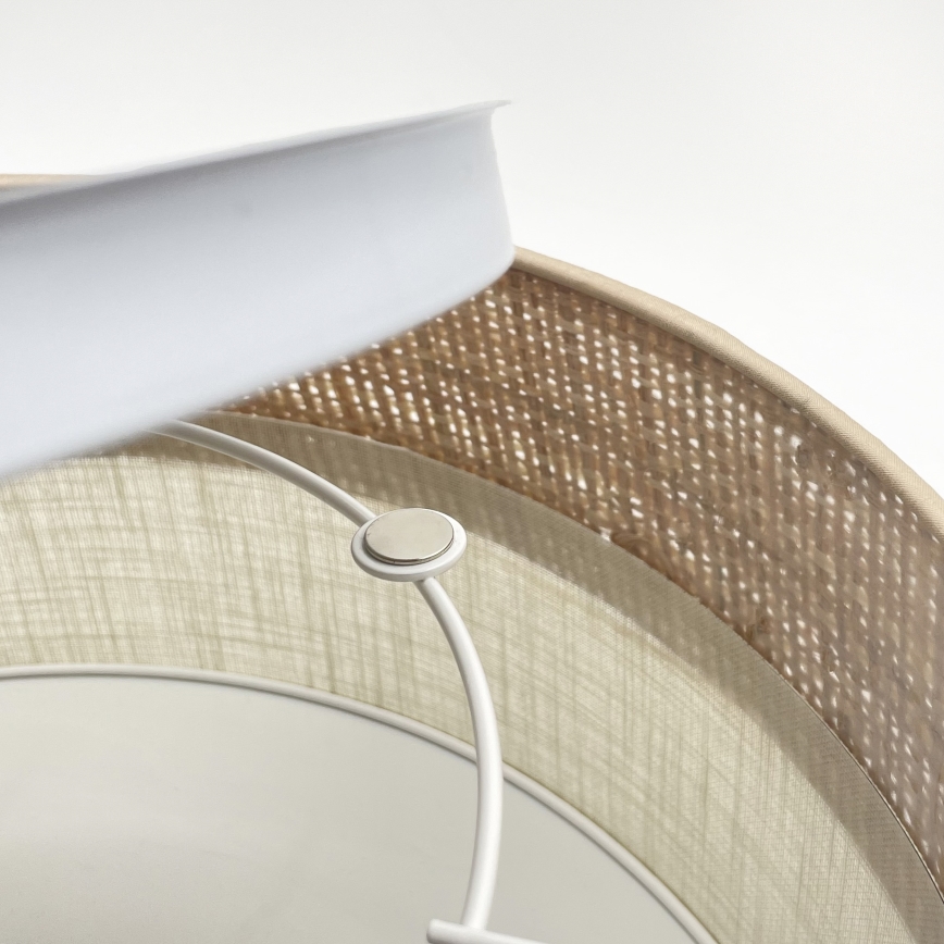 Deckenleuchte SIRJA DOUBLE BOHO 2xE14/15W/230V Ø 35 cm beige/creme