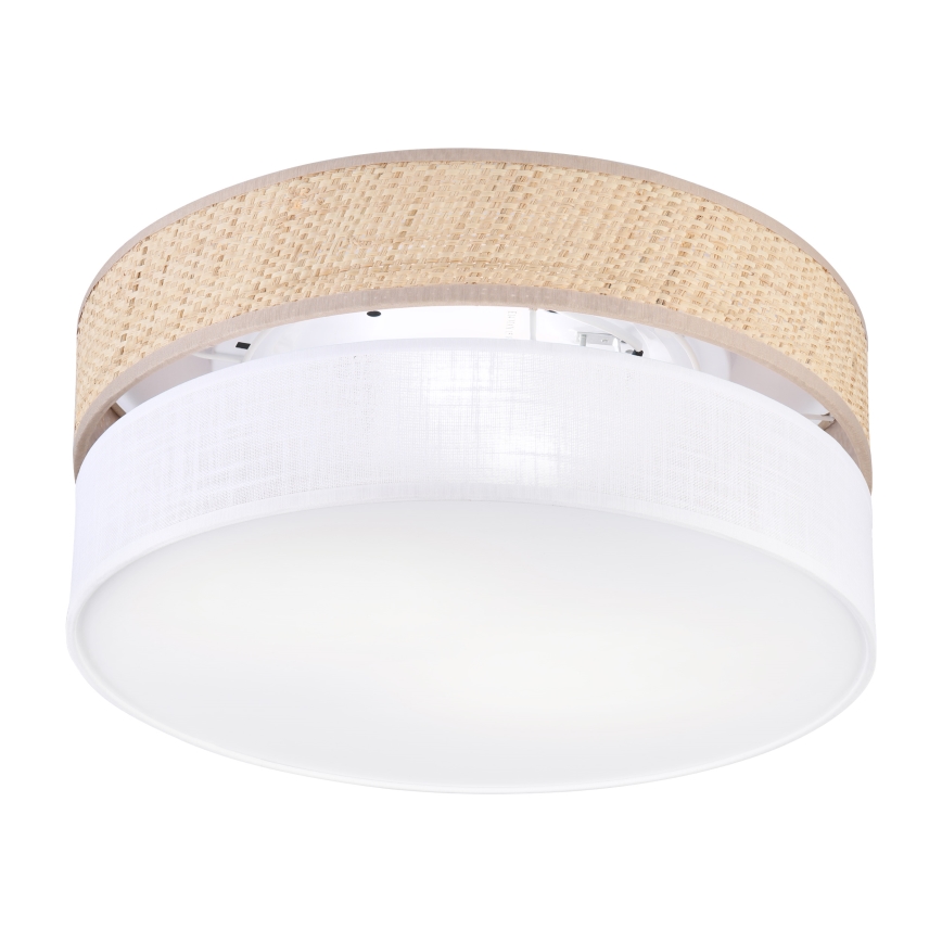 Deckenleuchte SIRJA DOUBLE BOHO 2xE14/15W/230V Ø 35 cm beige/weiß