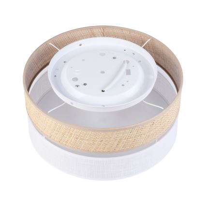 Deckenleuchte SIRJA DOUBLE BOHO 2xE14/15W/230V Ø 35 cm beige/weiß