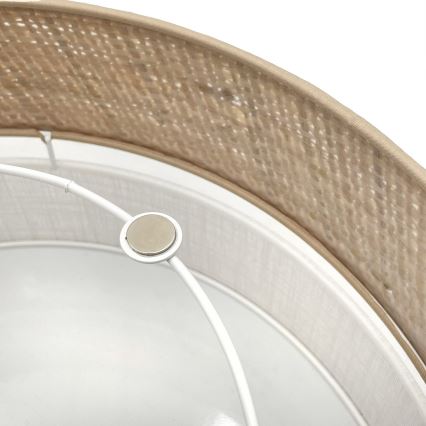 Deckenleuchte SIRJA DOUBLE BOHO 2xE14/15W/230V Ø 35 cm beige/weiß