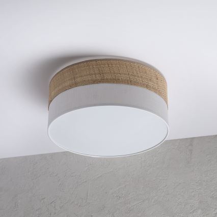 Deckenleuchte SIRJA DOUBLE BOHO 2xE14/15W/230V Ø 35 cm beige/weiß