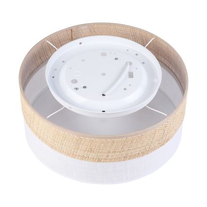 Deckenleuchte SIRJA DOUBLE BOHO 2xE14/15W/230V Ø 35 cm beige/weiß