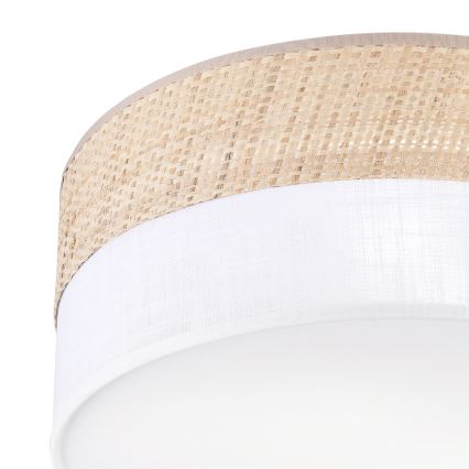 Deckenleuchte SIRJA DOUBLE BOHO 2xE14/15W/230V Ø 35 cm beige/weiß