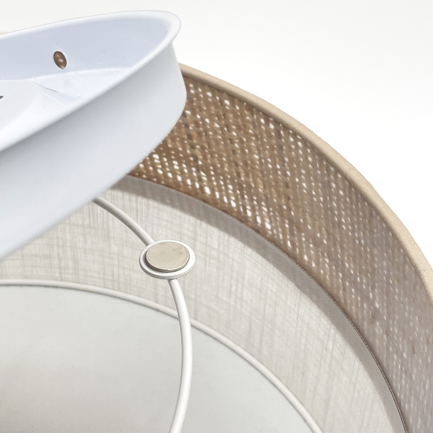 Deckenleuchte SIRJA DOUBLE BOHO 2xE14/15W/230V Ø 35 cm beige/weiß