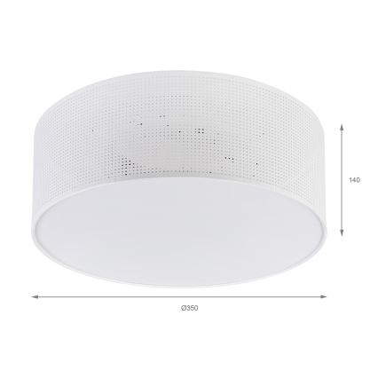 Deckenleuchte SIRJA PLISADO 2x E27/15W/230V Ø 35 cm weiß