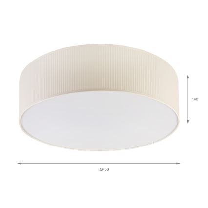 Deckenleuchte SIRJA PLISADO 4xE27/15W/230V Ø 45 cm cremefarben