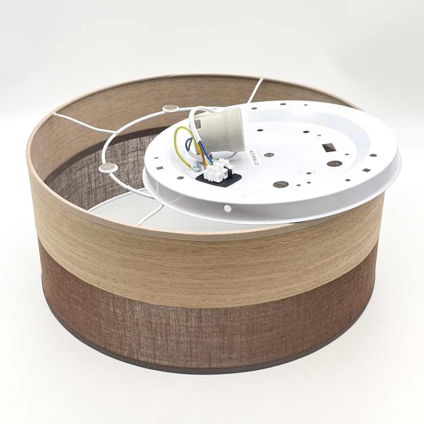 Deckenleuchte SIRJA WOOD 1xE27/15W/230V d 35 cm braun/Eiche