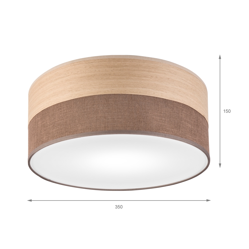 Deckenleuchte SIRJA WOOD 1xE27/15W/230V d 35 cm braun/Eiche