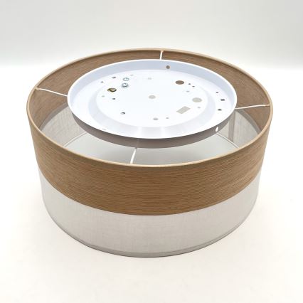 Deckenleuchte SIRJA WOOD 1xE27/15W/230V d 35 cm weiß/Eiche