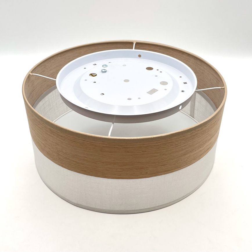 Deckenleuchte SIRJA WOOD 1xE27/15W/230V d 35 cm weiß/Eiche