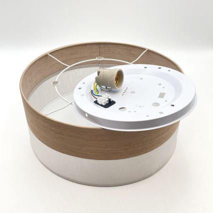 Deckenleuchte SIRJA WOOD 1xE27/15W/230V d 35 cm weiß/Eiche