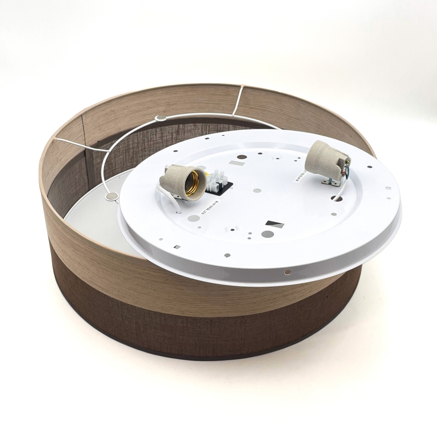 Deckenleuchte SIRJA WOOD 2xE27/15W/230V d 45 cm braun/Eiche