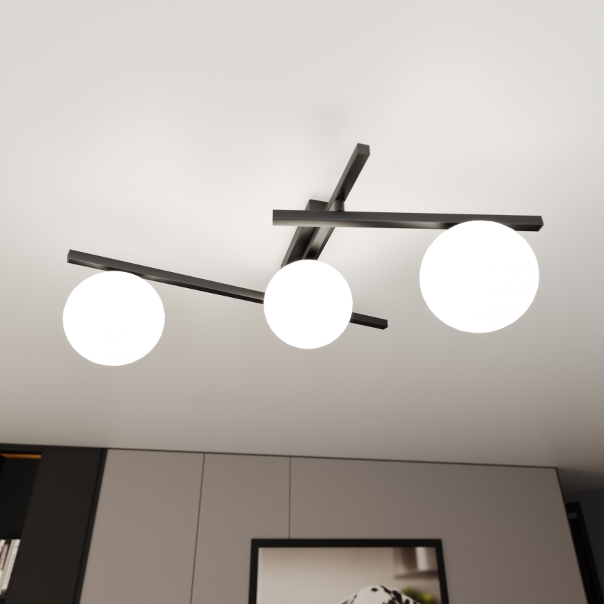 Deckenleuchte SMART 3xE14/10W/230V schwarz/weiß