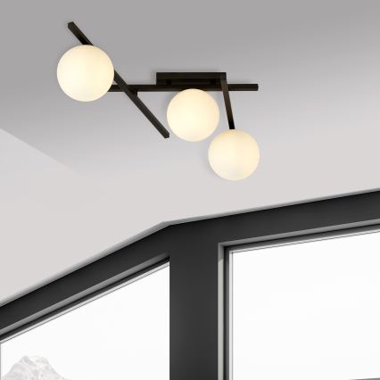 Deckenleuchte SMART 3xE14/10W/230V schwarz/weiß