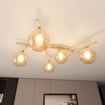 Deckenleuchte SMART 5xE14/10W/230V beige/rauchbeige