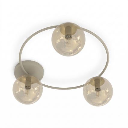 Deckenleuchte SOPRA 3xE14/10W/230V beige/rauchbeige