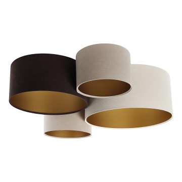 Deckenleuchte SPACE 4xE27/60W/230V beige/braun/golden