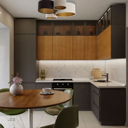 Deckenleuchte SPACE 4xE27/60W/230V beige/braun/golden