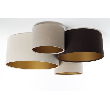 Deckenleuchte SPACE 4xE27/60W/230V beige/braun/golden