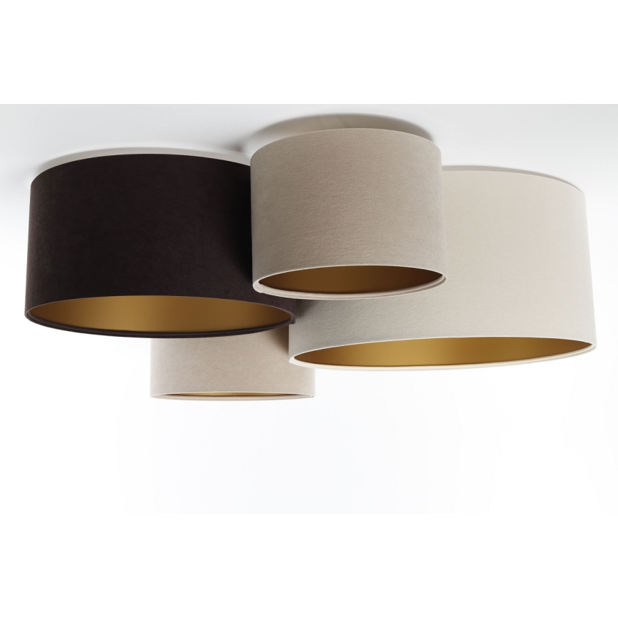 Deckenleuchte SPACE 4xE27/60W/230V beige/braun/golden
