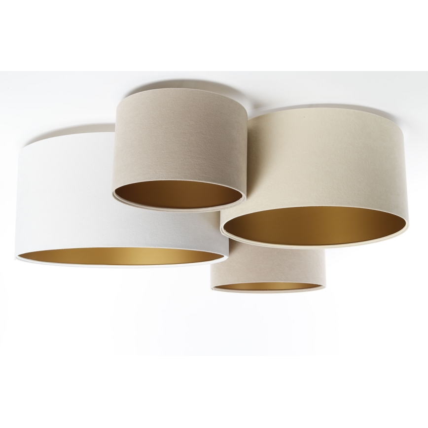 Deckenleuchte SPACE 4xE27/60W/230V beige/weiß/golden
