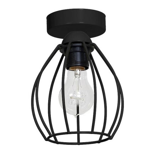 Deckenleuchte STAR 1xE27/60W/230V schwarz