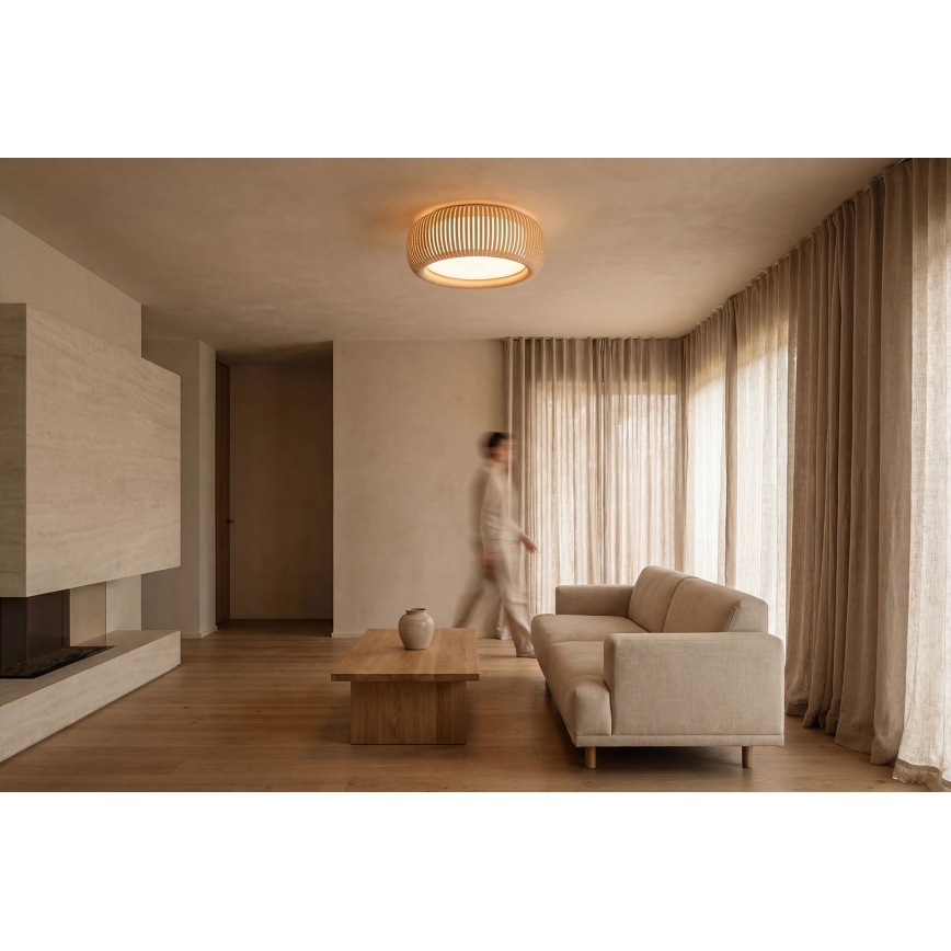 Deckenleuchte STRIPES 2xE27/40W/230V Ø 55 cm creme/weiß
