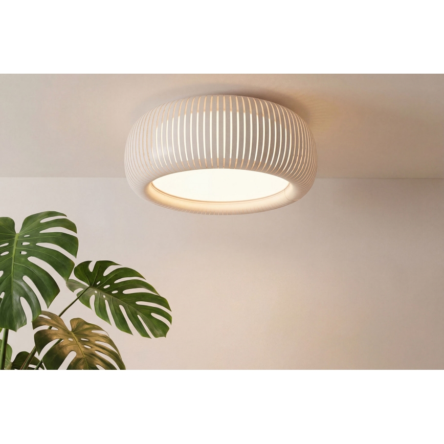 Deckenleuchte STRIPES 2xE27/40W/230V Ø 55 cm creme/weiß