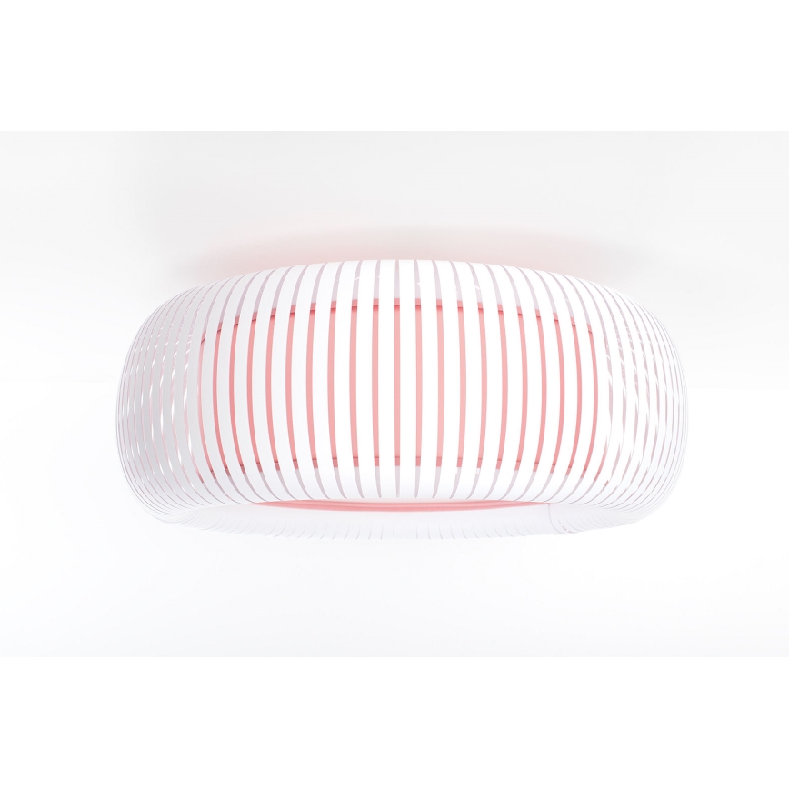 Deckenleuchte STRIPES 2xE27/40W/230V Ø 55 cm weiß/rosa