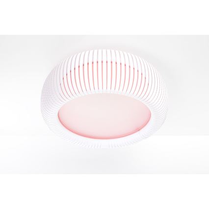 Deckenleuchte STRIPES 2xE27/40W/230V Ø 55 cm weiß/rosa