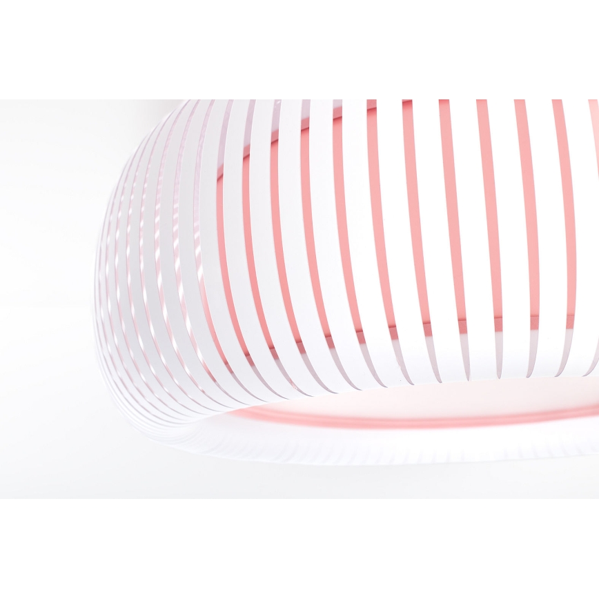 Deckenleuchte STRIPES 2xE27/40W/230V Ø 55 cm weiß/rosa