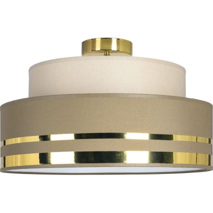 Deckenleuchte TAMI 1xE27/60W/230V d 40 cm beige/braun/golden