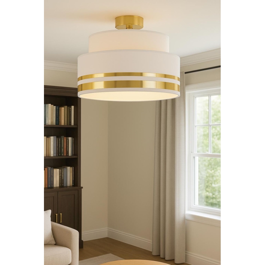 Deckenleuchte TAMI 1xE27/60W/230V d 40 cm beige/golden