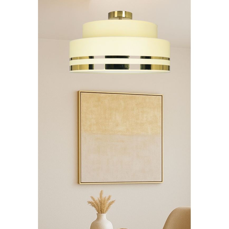 Deckenleuchte TAMI 1xE27/60W/230V d 40 cm beige/golden