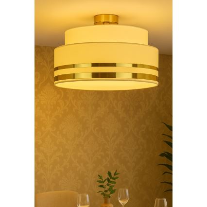 Deckenleuchte TAMI 1xE27/60W/230V d 40 cm beige/golden