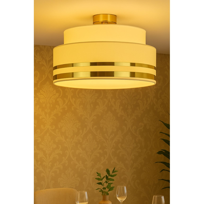 Deckenleuchte TAMI 1xE27/60W/230V d 40 cm beige/golden