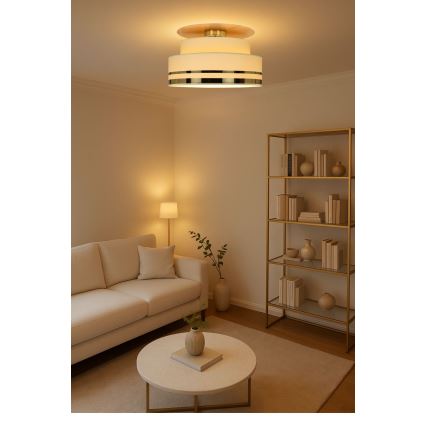Deckenleuchte TAMI 1xE27/60W/230V d 40 cm beige/golden