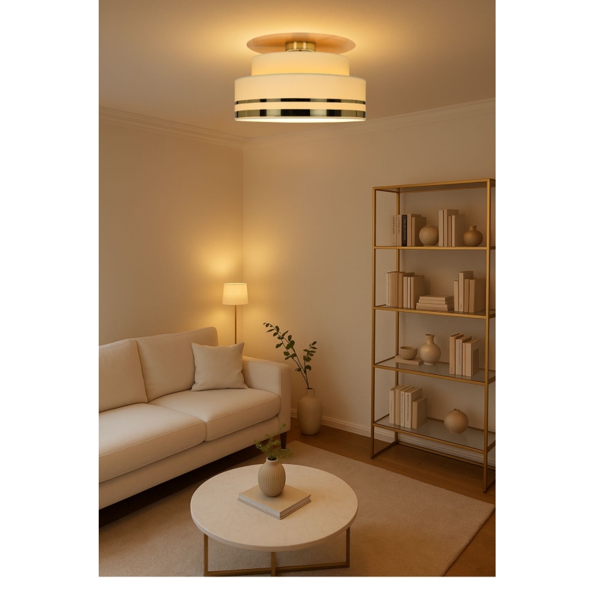 Deckenleuchte TAMI 1xE27/60W/230V d 40 cm beige/golden