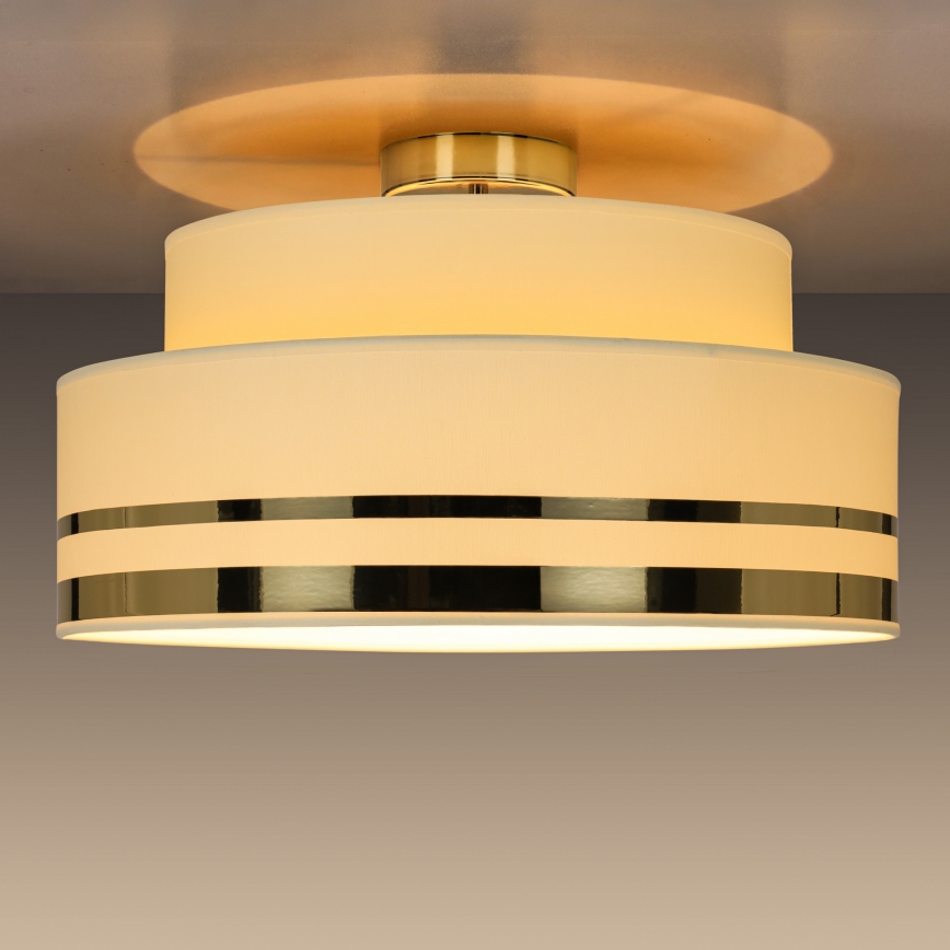 Deckenleuchte TAMI 1xE27/60W/230V d 40 cm beige/golden