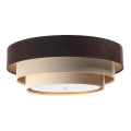 Deckenleuchte TRINITI 2xE27/60W/230V Braun/Beige/Gold