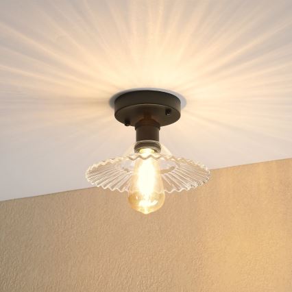 Deckenleuchte TRISH 1xE27/15W/230V schwarz/klar